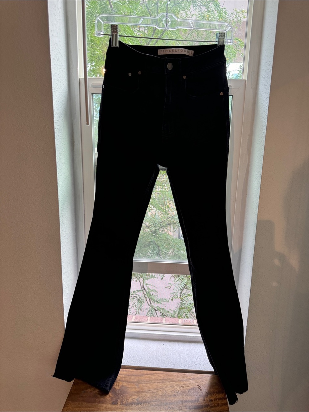 Tinseltown Black High-Rise Flare Jeans